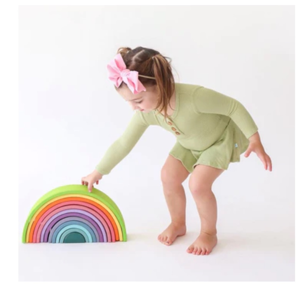 Posh Peanut long sleeve twirl bodysuit. 18 to 24 months